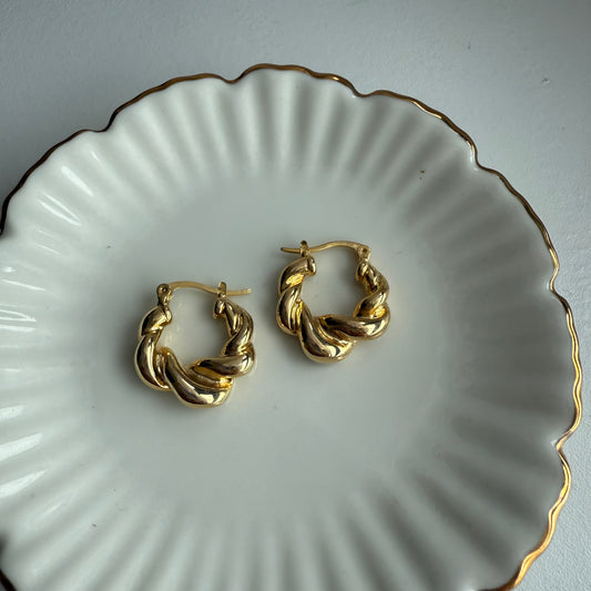 Chunky gold hoops