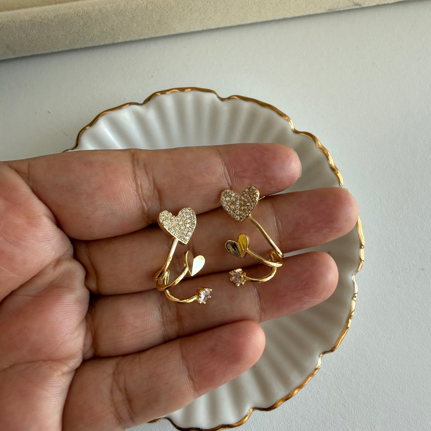 Dual Heart Gold Ring