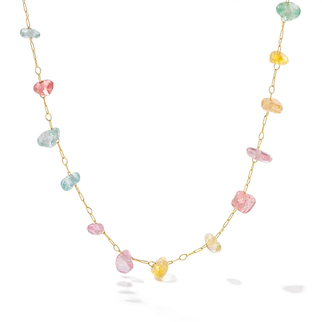 Delicate Multicolor Stone Necklace