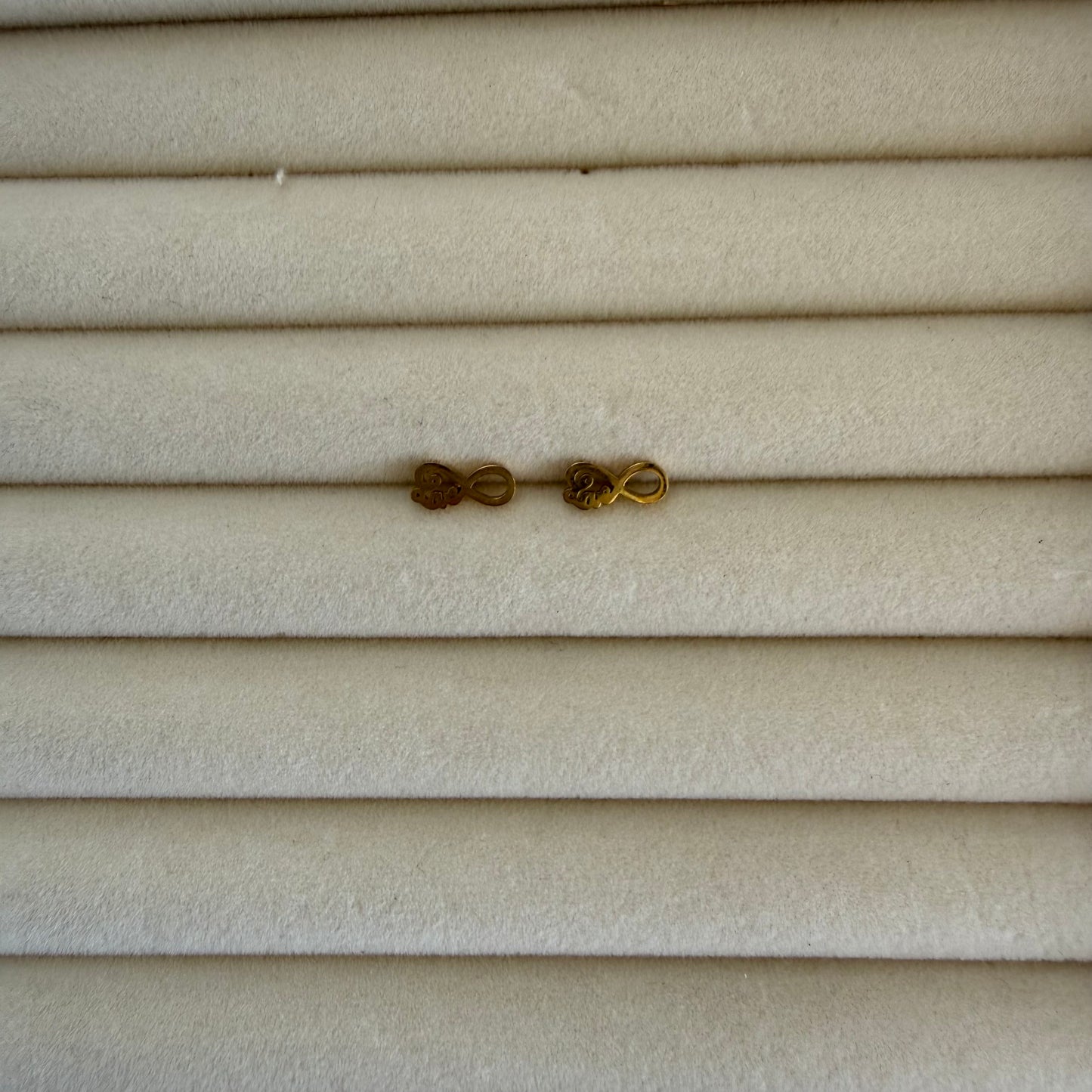 Gold Infinity Heart Love Stud Earrings | Minimal Romantic Jewelry