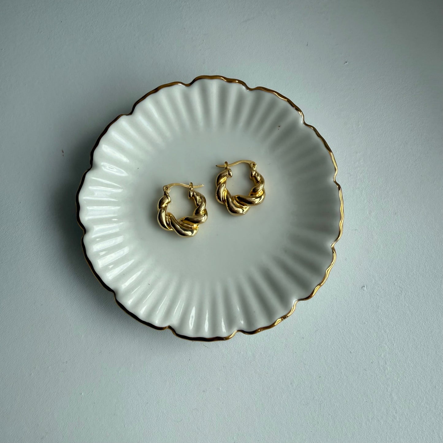 Chunky gold hoops