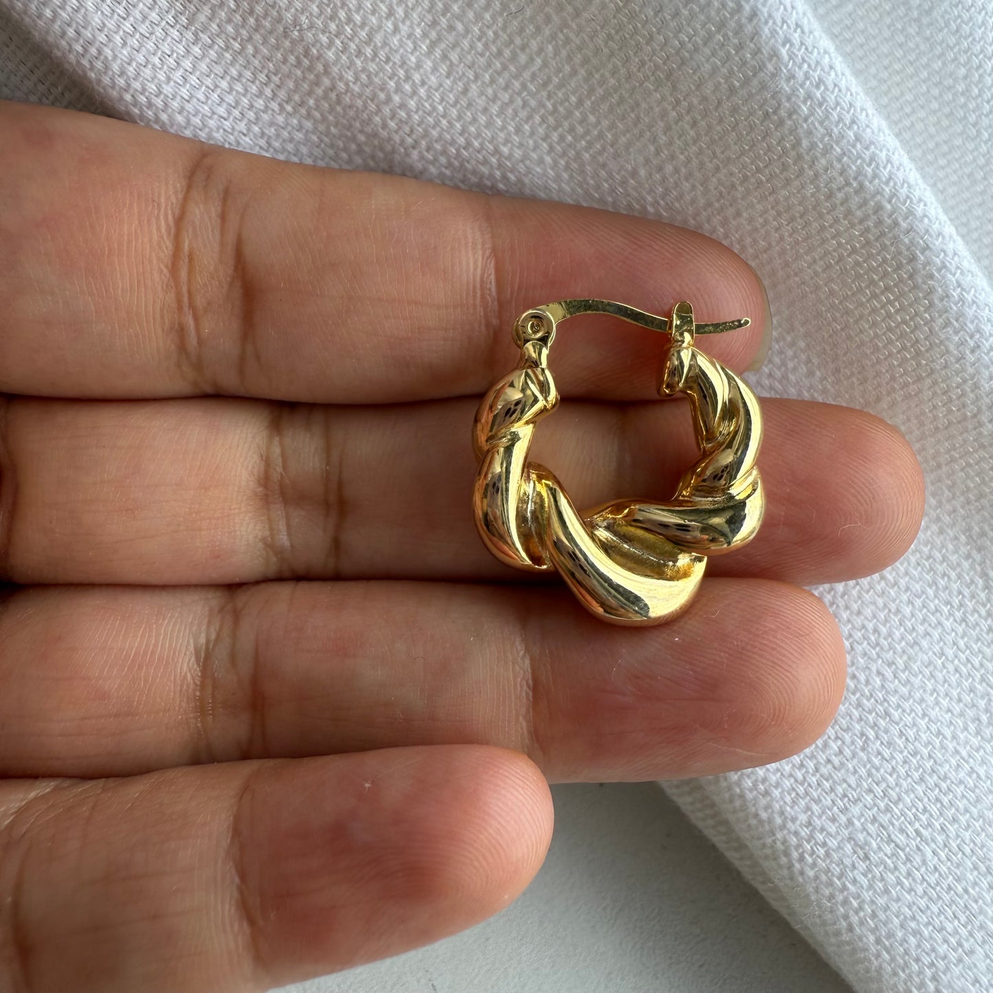 Chunky gold hoops