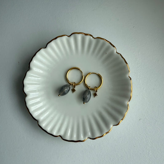 Eclipse star Huggies earrings